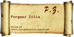 Porgesz Zilia névjegykártya